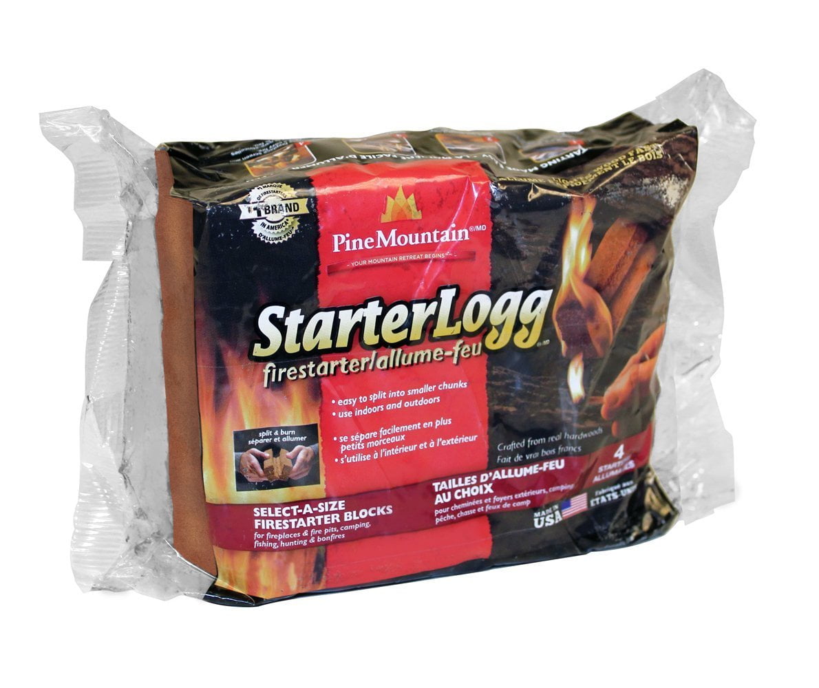 (2 pack) Pine Mountain StarterLogg Firestarter, Easy Starters for Indoor & Outdoor, 24 Pack Firestarter Wood Fire Log for Fireplace, Campfire, Wood Stove, Fire Pit