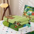 thumbnail image 5 of catabedysis Cartoon Camping Zipper Full Size Comforter Sets with Fitted Sheet and 2 Pillowcases,Camper Tent Print Zipper Bedding Set For Boys,Multicolor,Polkadot Reversible,4 Pieces, 5 of 7