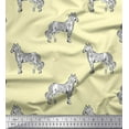 thumbnail image 1 of Soimoi Polyester Crepe Fabric Horse Block Decor Fabric Printed Yard 42 Inch Wide, 1 of 3
