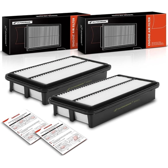 A-Premium 2-PC Engine Air Filter Compatible with Hyundai Entourage 2007-2010 & Kia Sedona 2006-2012 2014, Rigid Panel, Replace# 281134D000