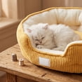 thumbnail image 5 of Sahpxhe Washable Dog Bed, Winter Warm Comfortable Round Deep Sleep Plush Pet Bed With Raised Rim For Small Medium Dogs, 5 of 6
