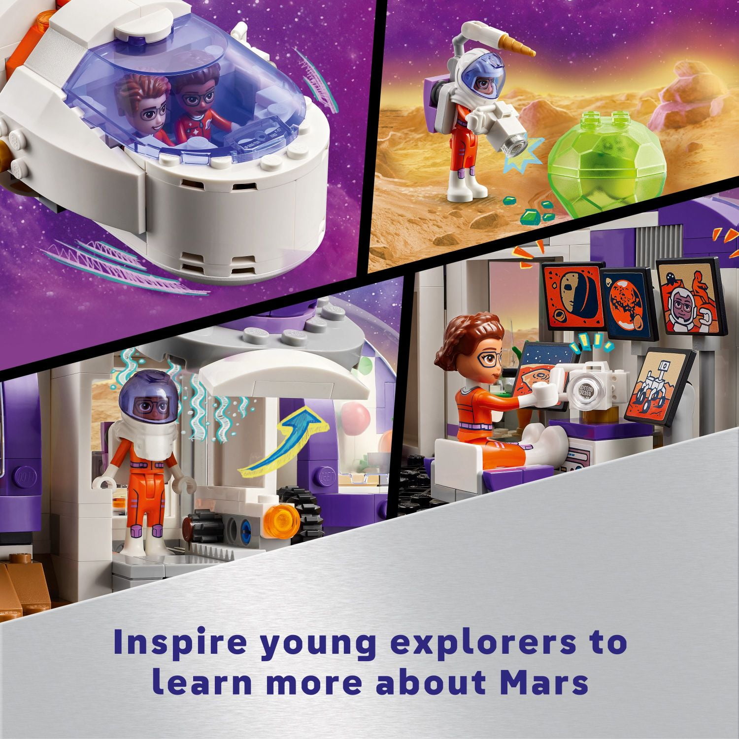 LEGO Friends Mars Space Base and Rocket Set, Science Toy for Pretend Play with 3 Mini-Dolls and Spaceship Toy, Gift for Girls, Boys and Kids Ages 8 and Up  who Love Tech and Outer Space Toys, 42605