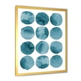 thumbnail image 2 of Designart 'Blue Aquamarine Circles Geometric Elements' Modern Framed Art Print, 2 of 4
