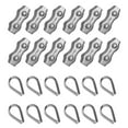 thumbnail image 2 of 12PCS Duplex Clamp and Wire Rope Thimble Kit 304 Stainless Steel Rope Clip, 2 of 6