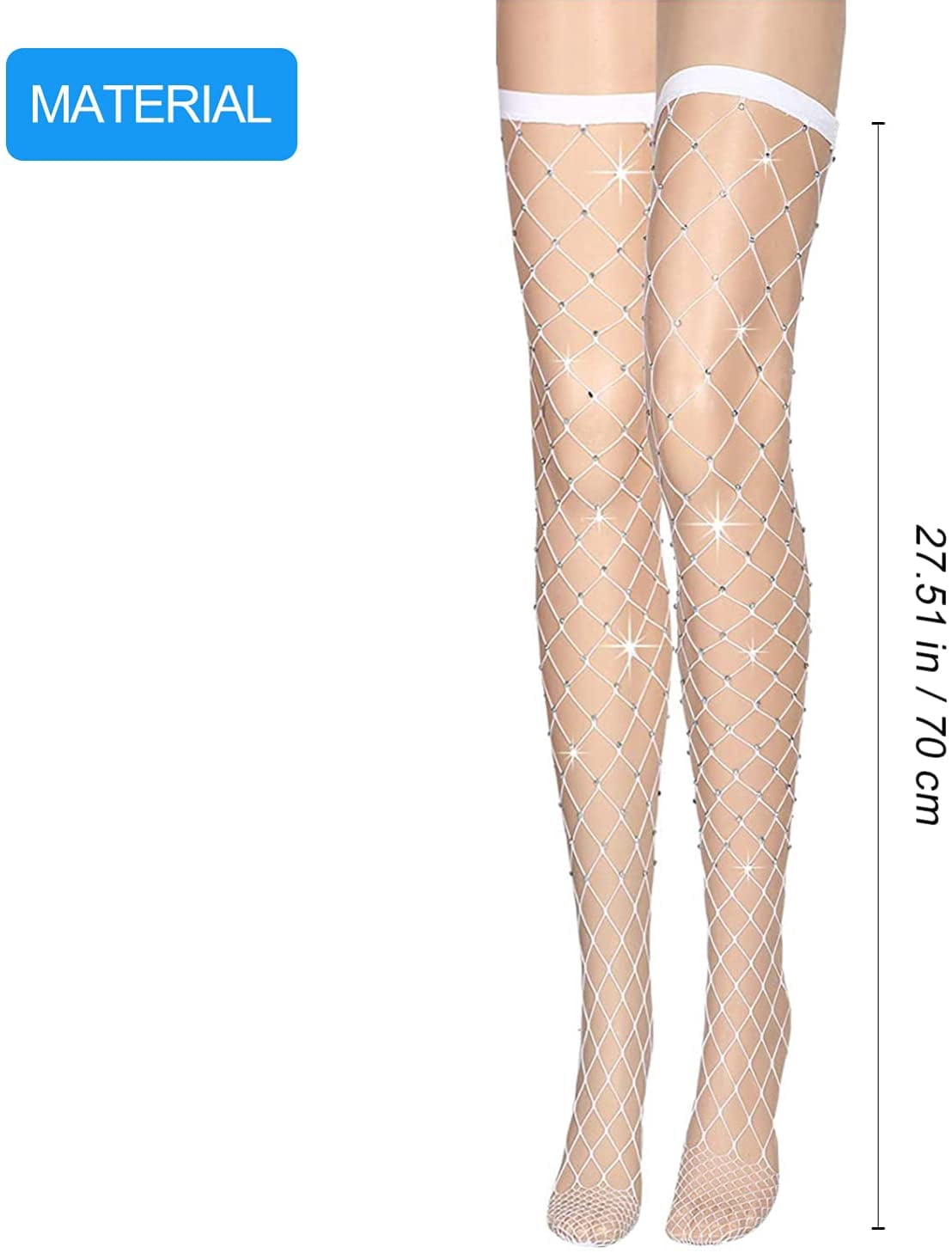 2 Pcs Fishnet Tights Stockings Thigh 