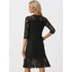 thumbnail image 3 of Vestido Elegante de Encaje Allegra K con Volantes Negro S, 3 of 6