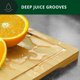 thumbnail image 4 of ROYAL CRAFT WOOD Tablas de servir de madera para comida y corte de cocina, juego de tablas de cortar de bambú con asas laterales con ranura para jugo, bloque de carnicero y charcutería para regalo de, 4 of 5