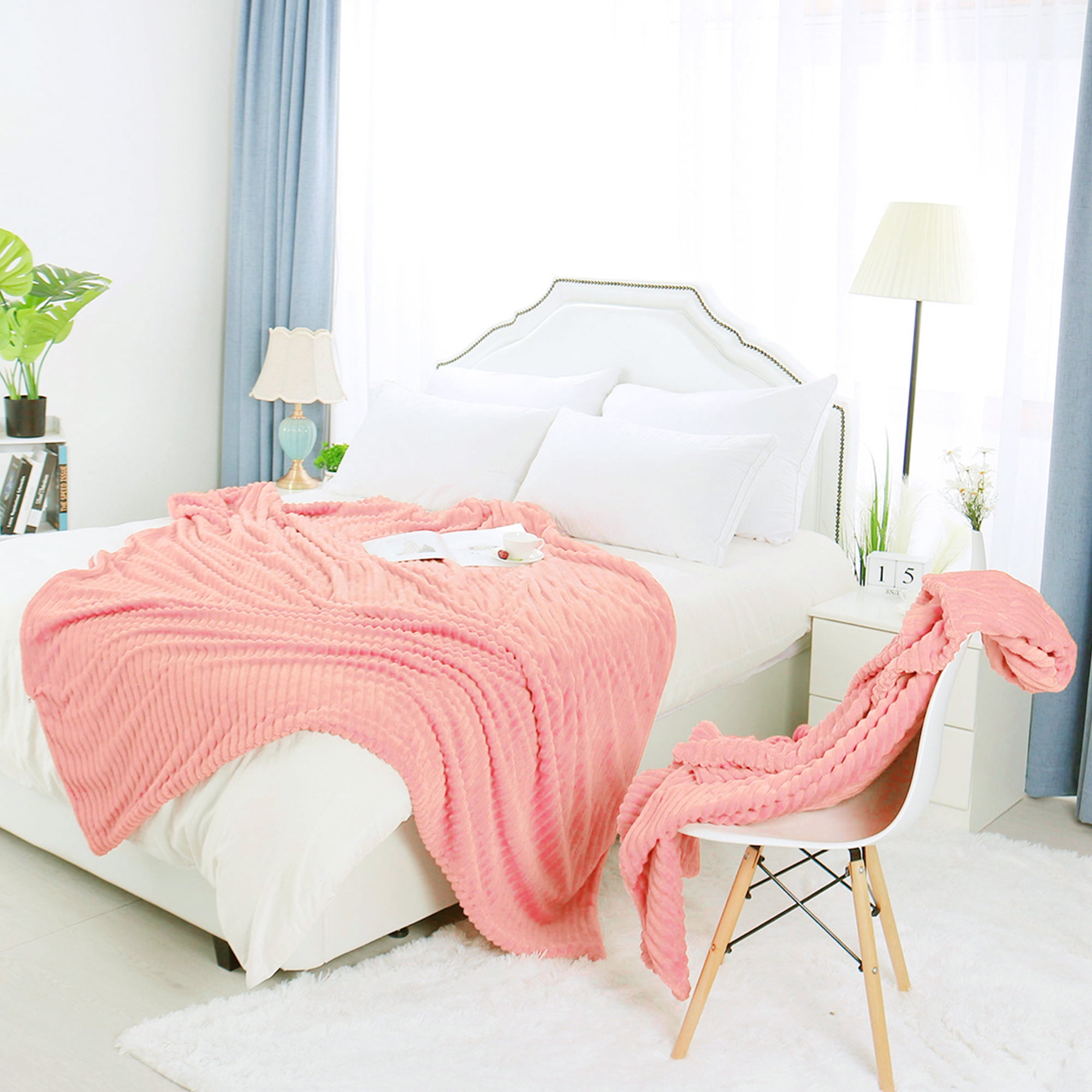 PiccoCasa Super Soft Flannel Fleece Duvet Cover Blanket with 