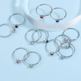 thumbnail image 4 of Womens Stainless Steel Rings With Geometric Design Simple European Personality Rings Drill Decoration Steel Or, 4 of 6