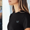 thumbnail image 5 of Dalix Butterfly Everyday Tee Lightweight Short Sleeve Summer Shirt Womens in Black XS X-Small, 5 of 5