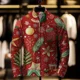 thumbnail image 4 of Cárdigan con estampado 3D navideño para hombre, chaqueta informal holgada, abrigo de invierno elegante, ropa de abrigo navideña 2024 para hombre, suéter navideño, 4 of 5