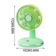 thumbnail image 3 of Rechargeable Desktop Fan with Round Base, Portable Mini Summer Fan, USB Rechargeable 3 Speed Settings, Plastic, 10 x 10 x 17 cm, 1-Pack, 3 of 6