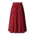 thumbnail image 3 of Women Flowy Casual A-Line Half Skirt Comfortable Stretchy Waist Summer Versatile Outfit, 3 of 5