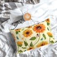thumbnail image 5 of Goofa Sunflowers And Butterflies Print Plush Throw Pillow Case, Soft Velvet with Hidden Zipper, Decorative Cushion Cover for Sofa, Bed, Car, and Home Décor-16"x24", 5 of 6