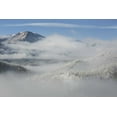 thumbnail image 2 of Grall, Don 18x13 Gold Ornate Wood Framed with Double Matting Museum Art Print Titled - CO, Clouds fill the valleys below Pikes Peak, 2 of 4