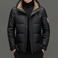 thumbnail image 2 of Chaqueta corta con capucha y plumón, chaquetas ligeras y acolchadas, ropa de invierno de diseñador con relleno de plumón de pato para hombre, abrigo acolchado para el frío para hombre, 2 of 5