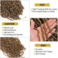 thumbnail image 4 of Extensiones de cabello Aayubb Blonde Soft Locs, ganchillo, 20 pulgadas, 7 paquetes, 4 of 6