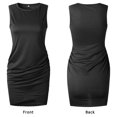 thumbnail image 4 of Robe Courte Moulante Sans Manches à Col Rond Froncé pour Femmes, 2021, 4 of 5