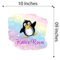 thumbnail image 4 of Personalized Watercolor Decal Living Room Wall Decal for Family Personalize Name Multicolored Art Design Cute Custom Name Décor - Size: 10 In x 9 In, 4 of 5