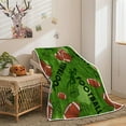 thumbnail image 3 of Football Blanket, Green American Football Throw Blanket for Men Kids Teens, Football Present for Boys Sport Fans, Soft Flannel Blankets for Bed Sofa Couch 50X60IN, 3 of 5