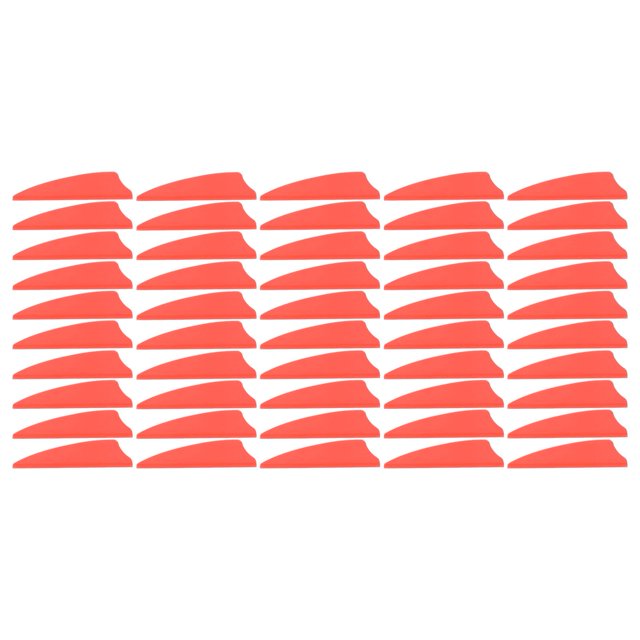 50 Pcs Flèches en Plastique en Forme de Bouclier Rouges de 50 mm - Accessoires de Tir à l'Arc Durables et Légers pour Flèches à Arc DIY, Compatibles avec Flèches en Fibre de Verre, Idéales pour le Tir et la Chasse en Plein Air, Faciles à