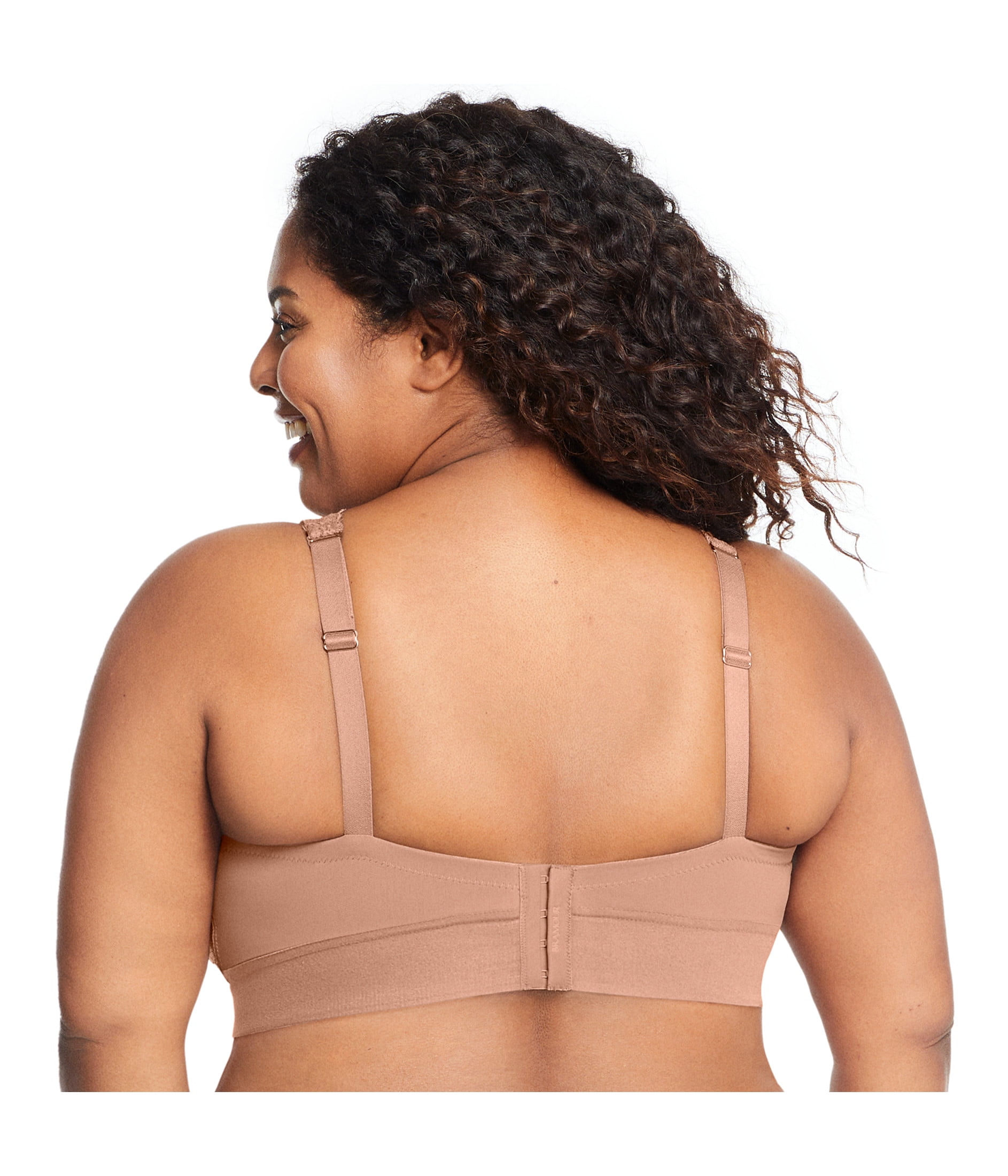 Glamorise Bramour Lexington Lace Plunge Bralette Wirefree Bra 7013 (Women's & Women's Plus)