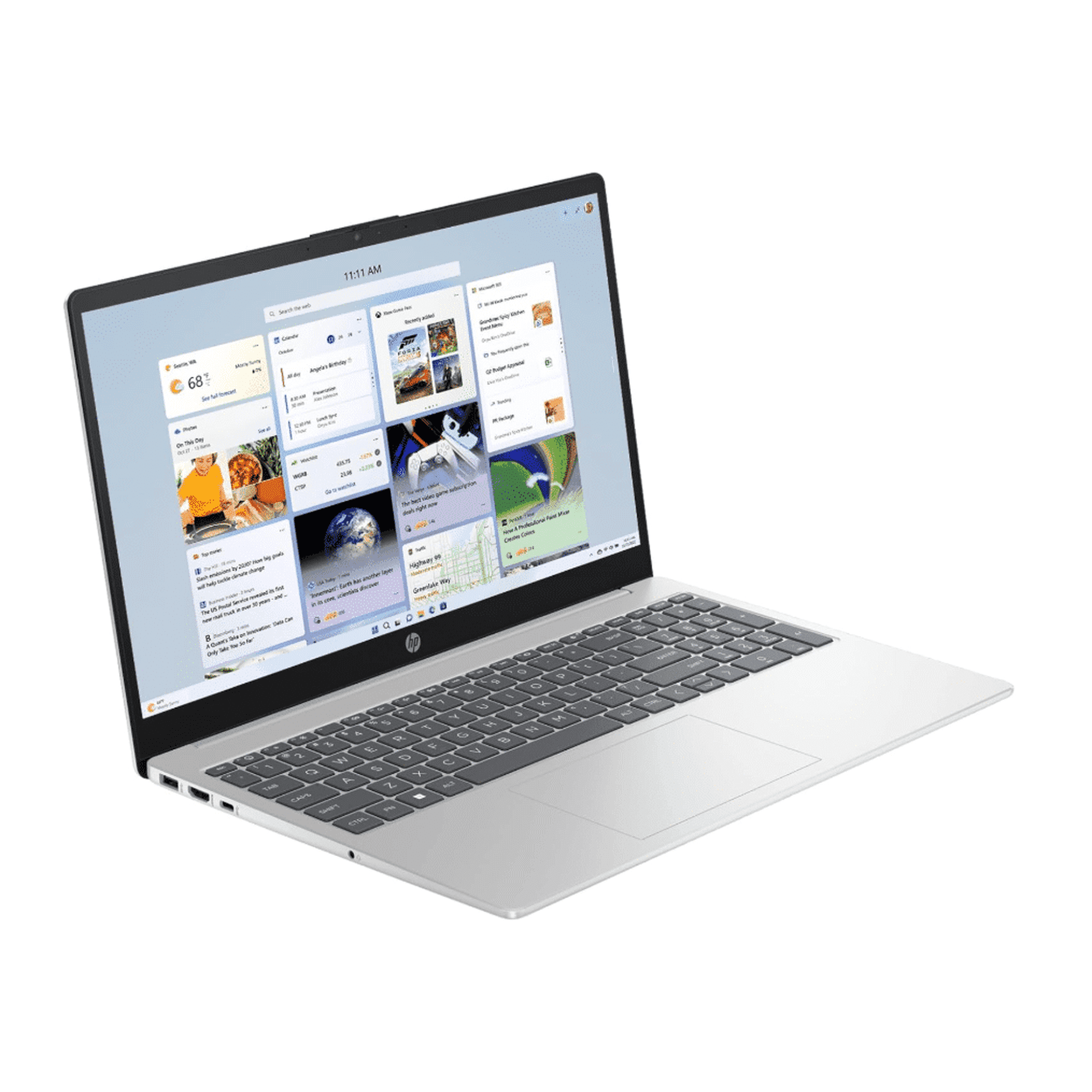 HP 15-fd0001dx 15.6" HD Intel Processor N100 4GB DDR4 128GB UFS Intel UHD Graphics Windows 11 Home in S mode Laptop Silver