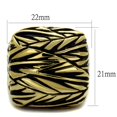 thumbnail image 2 of Luxe Jewelry Designs Men's Two Tone Gold IP Stainless Steel Ring with Black Jet Epoxy - Size 11, 2 of 4