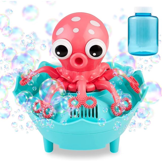 Máquina de Burbujas para Niños Juguetes Automáticos de Jabón Pulpo 3 Años