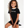 thumbnail image 3 of Mikrdoo Kid Girls Summer Casual Dress Letter Graphics Patchwork Neck Slim Dress One Piece Thin&Breathable Dress 9-10 Years Black, 3 of 6