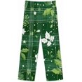 thumbnail image 5 of Top-kevin Womens Pajamas Set Stars Leaves Pattern Soft Long Sleeve Sleepwear Button Down Sets, 5 of 12