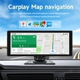 thumbnail image 2 of Portable Apple Carplay for Car with 2.5K Dash Cam, 10.26' HD IPS Screen Car Radio, Android Auto, Backup Camera, Loop Recording, Bluetooth, GPS Navigation, Mirror Link/Mic/TF/USB/AUX for All Vehicles, 2 of 9