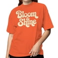 thumbnail image 2 of Smartprints Bloom & Shine Retro Women's T-Shirt Orange, Cotton, S, 2 of 4