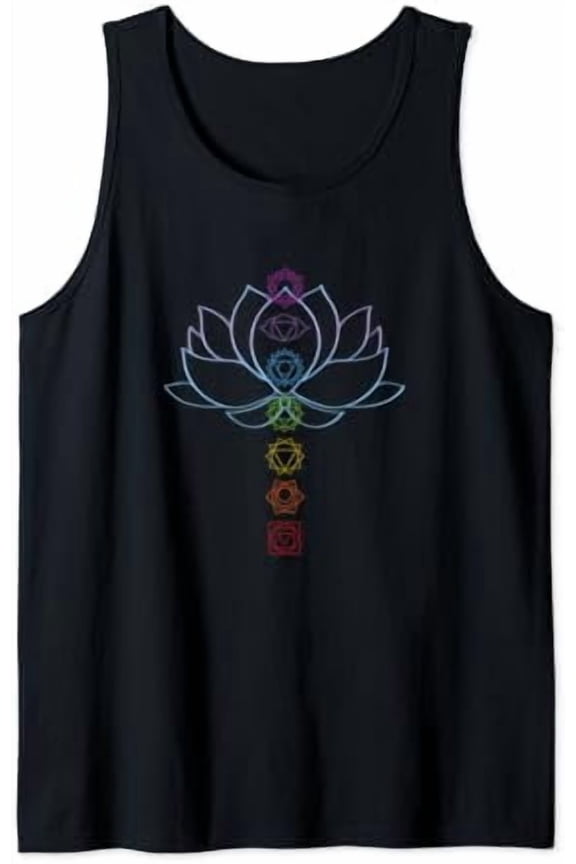 Spiritual Zen Lotus Flower Chakras Aligned Yoga Lover Tank Top Size S-3XL