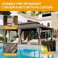 thumbnail image 6 of Miekor 14' X 24' Hardtop Gazebo, Upgraded Metal Gazebo with Drainage System, Dual-Layer Galvanized Steel Roof, Curtain and Netting, Outdoor Shelter Canopy for Patio, Garden, and Backyard, Brown MK04, 6 of 10