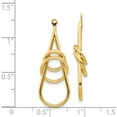 thumbnail image 3 of 14K Yellow Gold Polished Fancy Teardrop Earring Jackets (39 X 11) Made In United States y822j, 3 of 5
