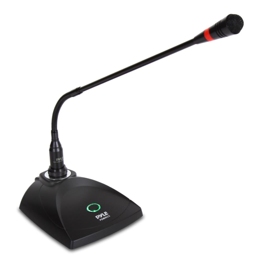 PYLE PDMIKC5 Conference Gooseneck Adjustable Desk Microphone, Desktop Table Mounted Condenser