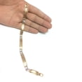 thumbnail image 4 of 14k Yellow And White Gold Fancy Link Mens Bracelet, 8.25", 4 of 5