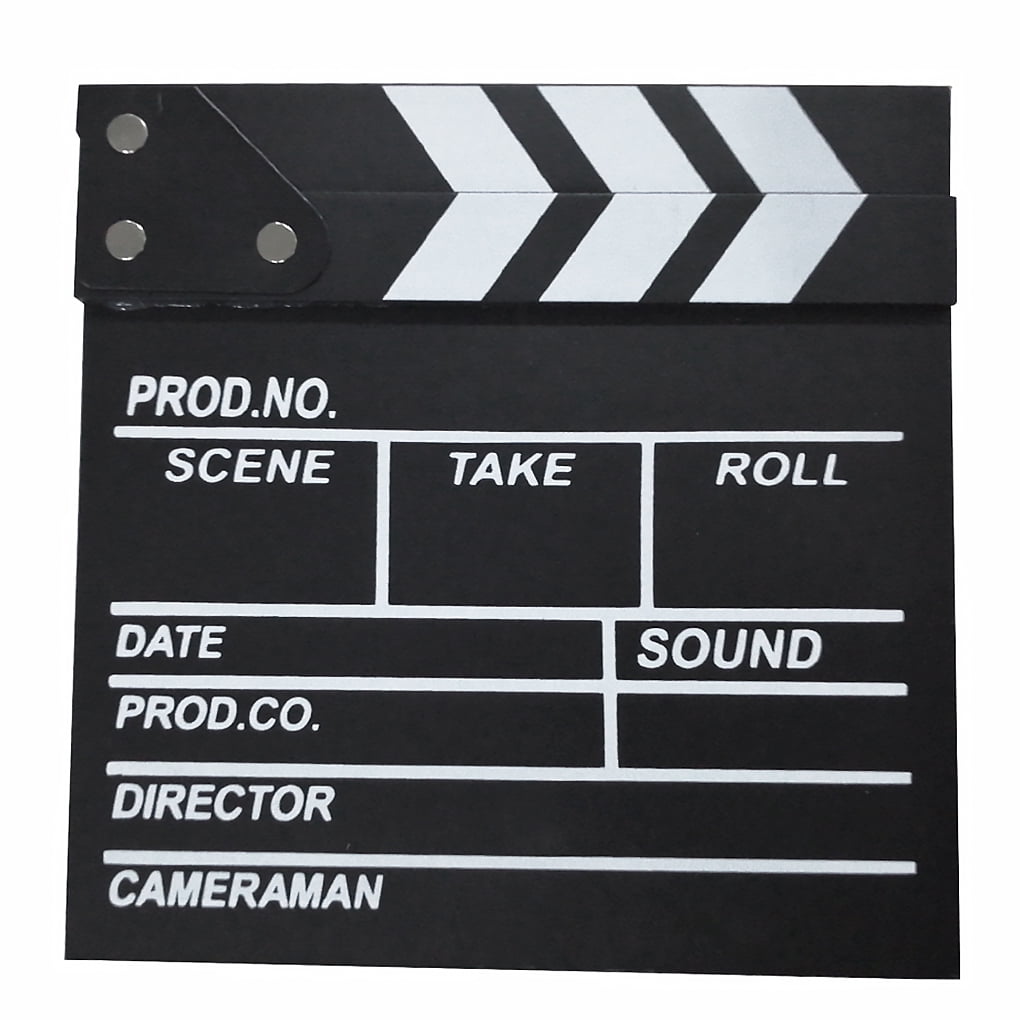 8" SMALL HOLLYWOOD MOVIE CLAPPER BOARD Director Camera Prop Wood Film Slate TV 