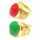 thumbnail image 5 of Qarigey Anillo grande Vintage boda compromiso Festival fiesta fecha viaje playa escuela decoración joyería cumpleaños para mujer hombre Ropa, zapatos y accesorios Miscelánea Verde, 5 of 6