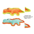thumbnail image 3 of 15" Dog Toy Tough Alligator Reinforced Stuffed Plush Turquoise Orange or Set (One Discounted Toy - Random Color), 3 of 8
