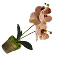 thumbnail image 4 of Flor de orquídea en maceta artificial Simulación de tela de decoración floral Orquídea falsa con maceta, Champán seitruly HA7708-02B, 4 of 6