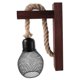 thumbnail image 1 of Sconce Light Rustic Wall Lamp Fixture For Hallway Farmhouse Stairs 29.5X19X6.5CM Wooden Material Lighting 1Pcs, 1 of 5