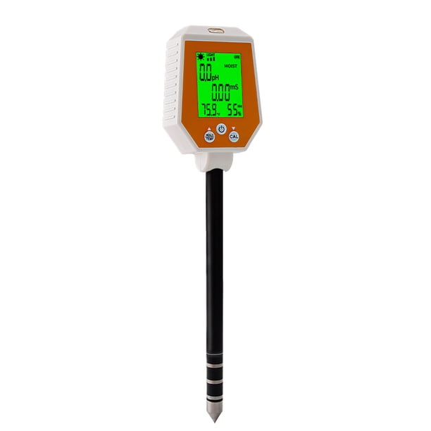 Probador de suelo 6 en 1 ph/ec/humitud/luz/aire humedad/temptividad de alta precisión higrómetro medidor digital de ph panel extrainclable para la agricultura de jardinería