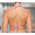 thumbnail image 2 of JuicyRose Women's Metallic Bikini Top - Halter Shiny Triangle Bralette Rave Tops Tie Side Swimsuit Bra, 2 of 6