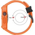 thumbnail image 4 of Correa compatible con Apple Watch Series 7 de 41 mm, Series 6, 5, 4 de 40 mm y Series 3 de 38 mm, correa resistente de TPU con funda de protección completa para mujer/hombre, color naranja, 4 of 5