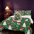 thumbnail image 4 of Manfei Festive Snowman 7-Piece Twin Bedding,Traditional Christmas Tree Santa Hat Bedding Comforter Set,Christmas Reversible, 4 of 6