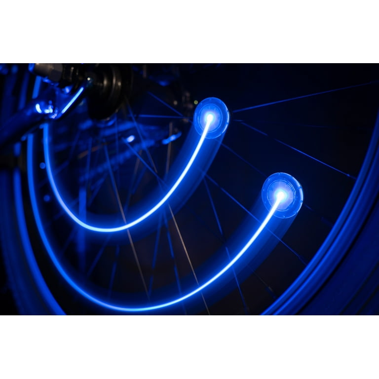 Spin Brightz LED Bicycle Spoke Tube Lights Weather Resistant for 1 Wheel Blue Walmart