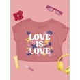 thumbnail image 3 of Love Is Love Lgbtq Pride Tee Crop Tee Women's, 3 of 4