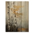 thumbnail image 3 of Designart "Birch Woods Ethereal gracefulness VII" Floral Print on Natural Pine Wood, 3 of 5